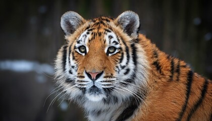 Obraz premium close up view portrait of a siberian tiger