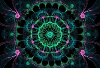abstract fractal background with space