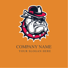 Bulldog logo design illustration