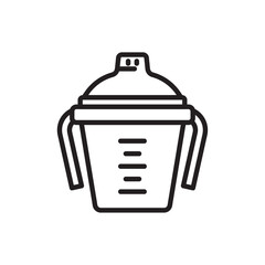 baby sippy icon Simple thin outline