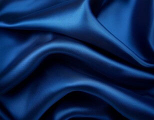 Fototapeta premium abstract dark blue background silk satin navy blue color elegant background with space for design soft wavy folds