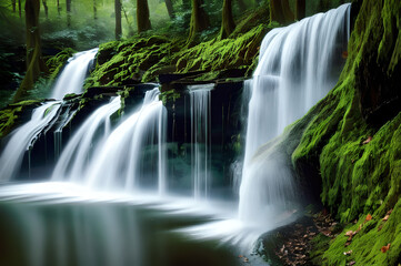 Obraz premium 滝の奥深く