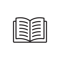 Book icon Simple thin outline