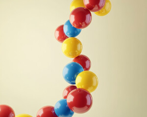 Colorful balloons create a symbolic ascent, representing dreams and possibilities.