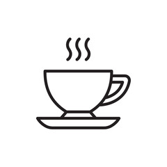 coffee cup icon Simple thin outline