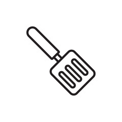 Cooking spatula icon Simple thin outline