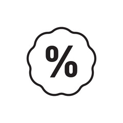 Discount icon Simple thin outline