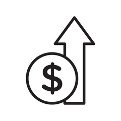 Expensive icon Simple thin outline