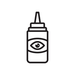 EYE DROP icon Simple thin outline