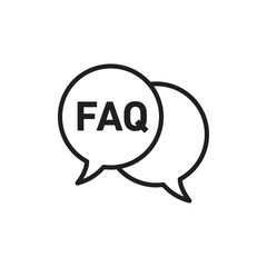FAQ icon Simple thin outline