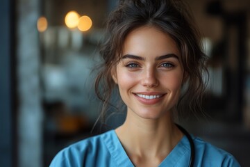 Obraz premium Healthcare professional woman with a caring expression
