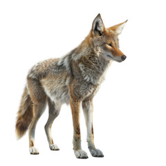 Obraz premium Realistic Coyote on Clean transparent background Suitable for Various Design Projects