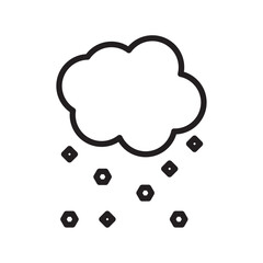 Hail icon Simple thin outline