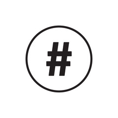Hastag icon Simple thin outline