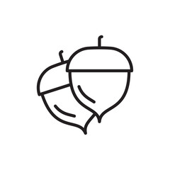 Obraz premium Hazelnut icon Simple thin outline