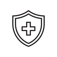 Health insurance icon Simple thin outline