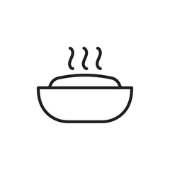 Hot meal icon Simple thin outline