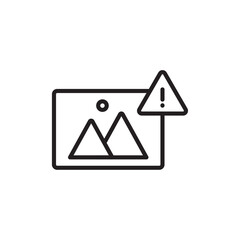 Image Error icon Simple thin outline