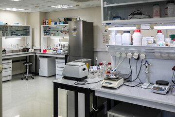 In the scientific biological laboratory.