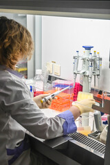 In the scientific biological laboratory.