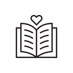 Love story icon Simple thin outline