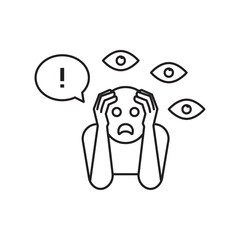 Paranoia icon Simple thin outline