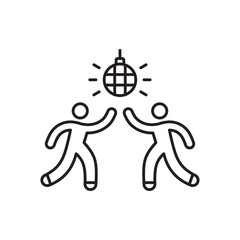 Party icon Simple thin outline