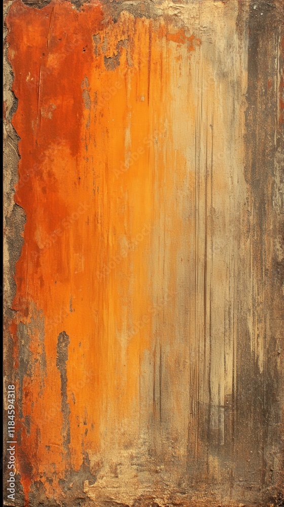 Poster distressed texture background featuring warm burnt orange and sienna brown, evoking autumnal warmth 