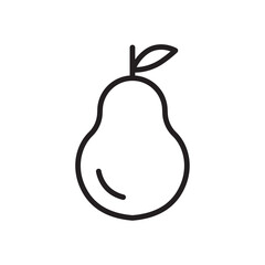 Pear icon Simple thin outline