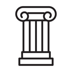 Pillar column icon Simple thin outline