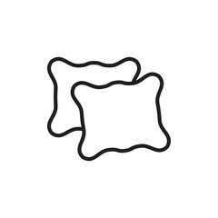 Pillow icon Simple thin outline