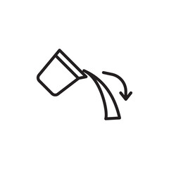 Pouring icon Simple thin outline