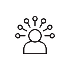 Productive man icon Simple thin outline