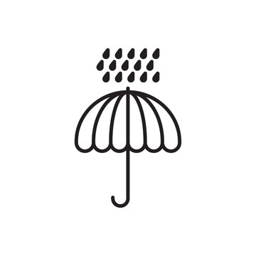 recommend clip art: Rainy weather icon Simple thin outline