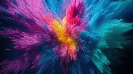 Obraz premium Vibrant Abstract Color Explosion Dynamic Hues Paint Burst Artistic Background