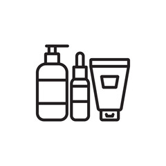 Skincare products icon Simple thin outline