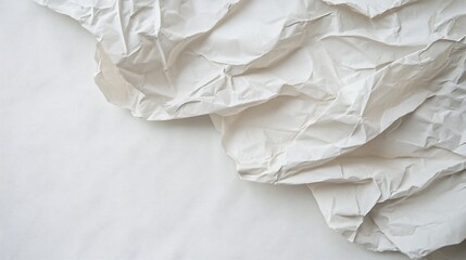 Obraz premium Crumpled white paper texture background. (1)