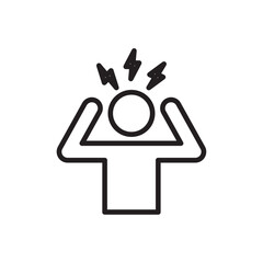 Stress icon Simple thin outline