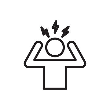 recommend clip art: Stress icon Simple thin outline