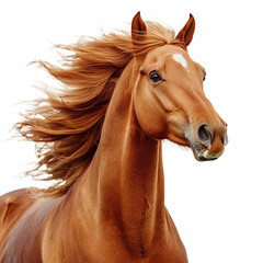 Obraz premium A Chestnut Horse with a Flowing Mane.