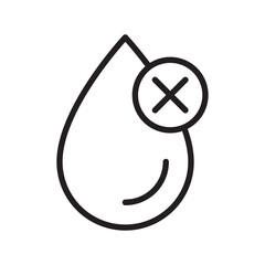 Water not clear icon Simple thin outline