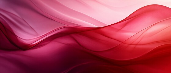 Fototapeta premium Abstract red wave background design, flowing fabric, elegant