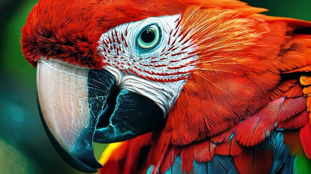beautiful parrot close up. Selective focus