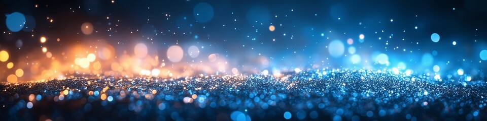 Mesmerizing Abstract Background with Sparkling Bokeh Lights in Warm and Cool Tones, Creating a Magical Atmosphere