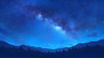 Fototapeta premium Starry Night Sky landscape