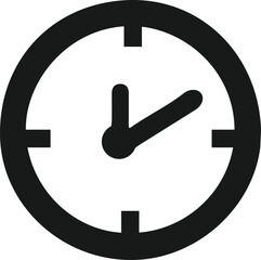 This is a clean, vector illustration of a clock face with hands showing a specific time.