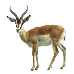 Fototapeta premium Isolated Gazelle on Clean transparent background Perfect for Nature and Wildlife Photography Enthusiasts