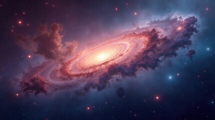 Obraz premium Nebula and galaxies in space. Abstract cosmos background