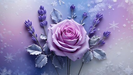 "Soft and Elegant Floral Palette of Blue, Purple, Pink, Rose, Lilac, Lavender, and White, Creating a Dreamy and Serene Ambience Perfect for Gentle, Artistic Photography and Design"

