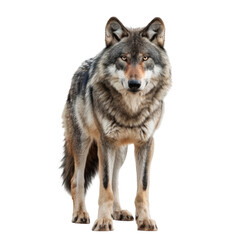 Realistic Wolf on transparent background Captured in Photorealistic Detail for Wildlife Enthusiasts and Art Lovers